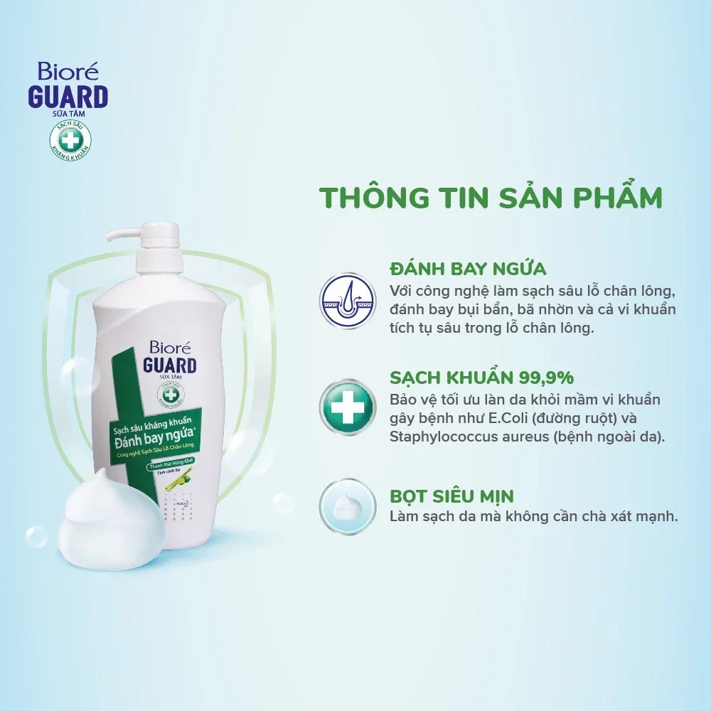 Sữa Tắm Kháng Khuẩn Biore Guard 800g