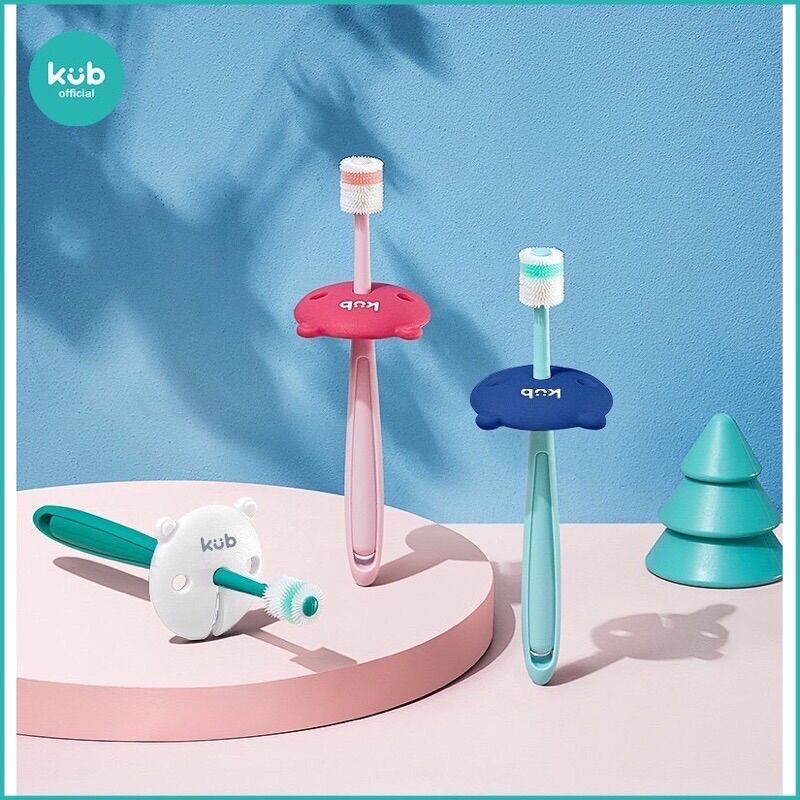 Bàn chải đánh răng Xoay 360 độ cho bé siêu dễ thương