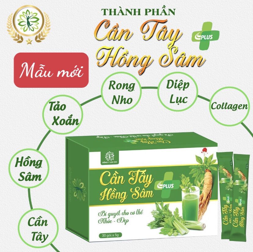 Cần tây hồng sâm thanh lọc cơ thể, đào thải độc tố, đào thải mỡ thừa mỡ nội tạng