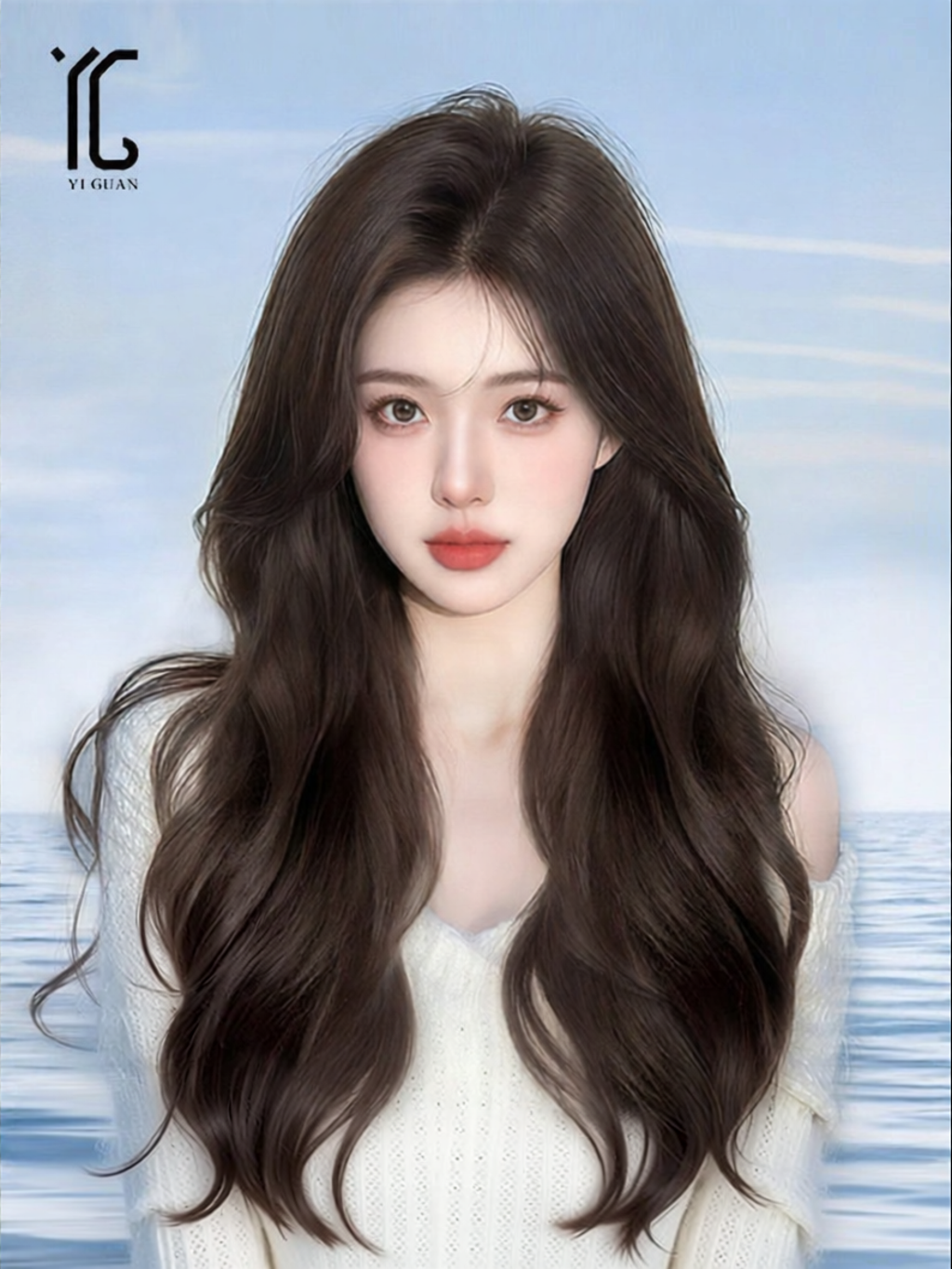 Natural Lace Invisible Stitch Full Human Hair Big Waves Long Wig Giá 15,120,000 Đồng*Miễn phí vận chuyển
