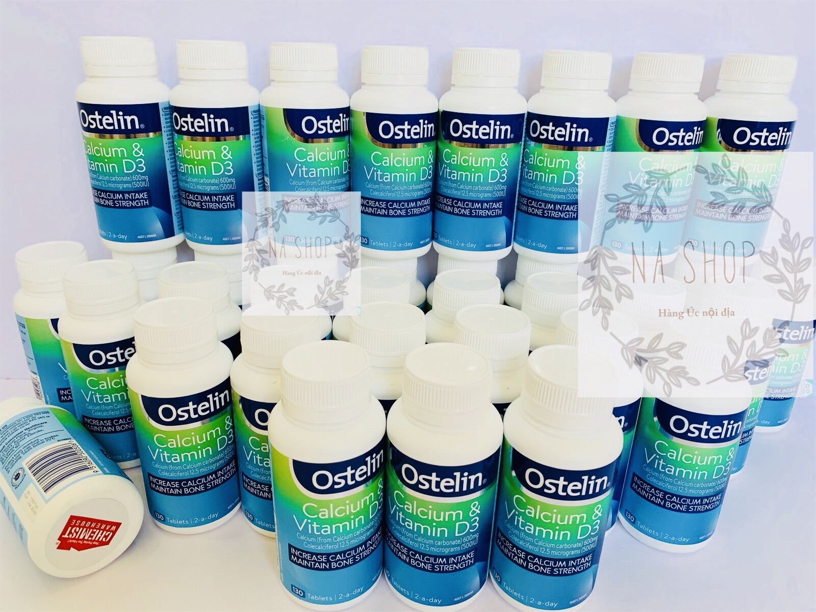 Ostelin Calcium & Vitamin D3- Canxi cho bà bầu 130 viên mẫu mới