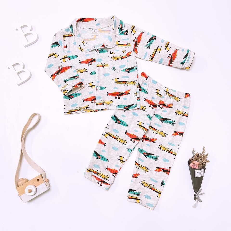 Đồ bộ Pyjama tay dài bé trai bé gái