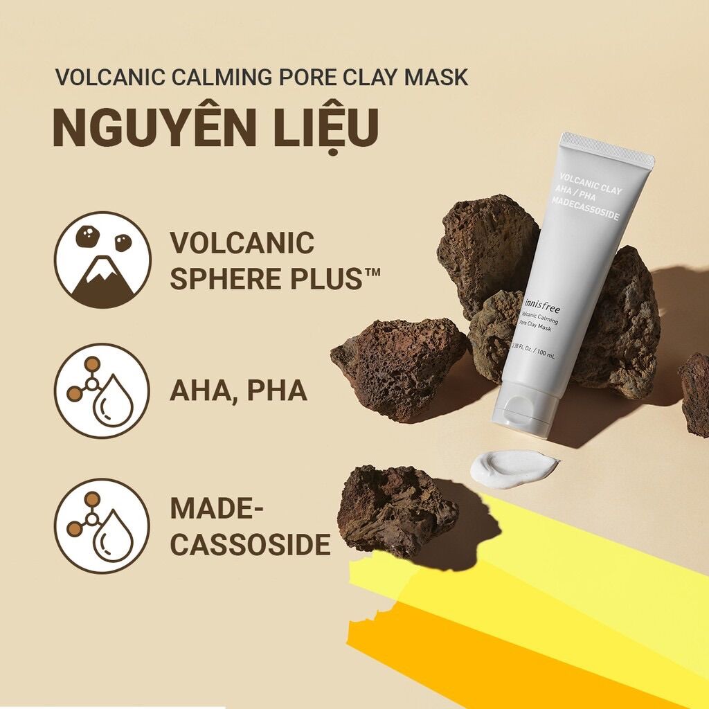 [ SAMPLE ] MẶT NẠ ĐẤT SÉT INNISFREE VOLCANIC CALMING PORE CLAY MASK 3G