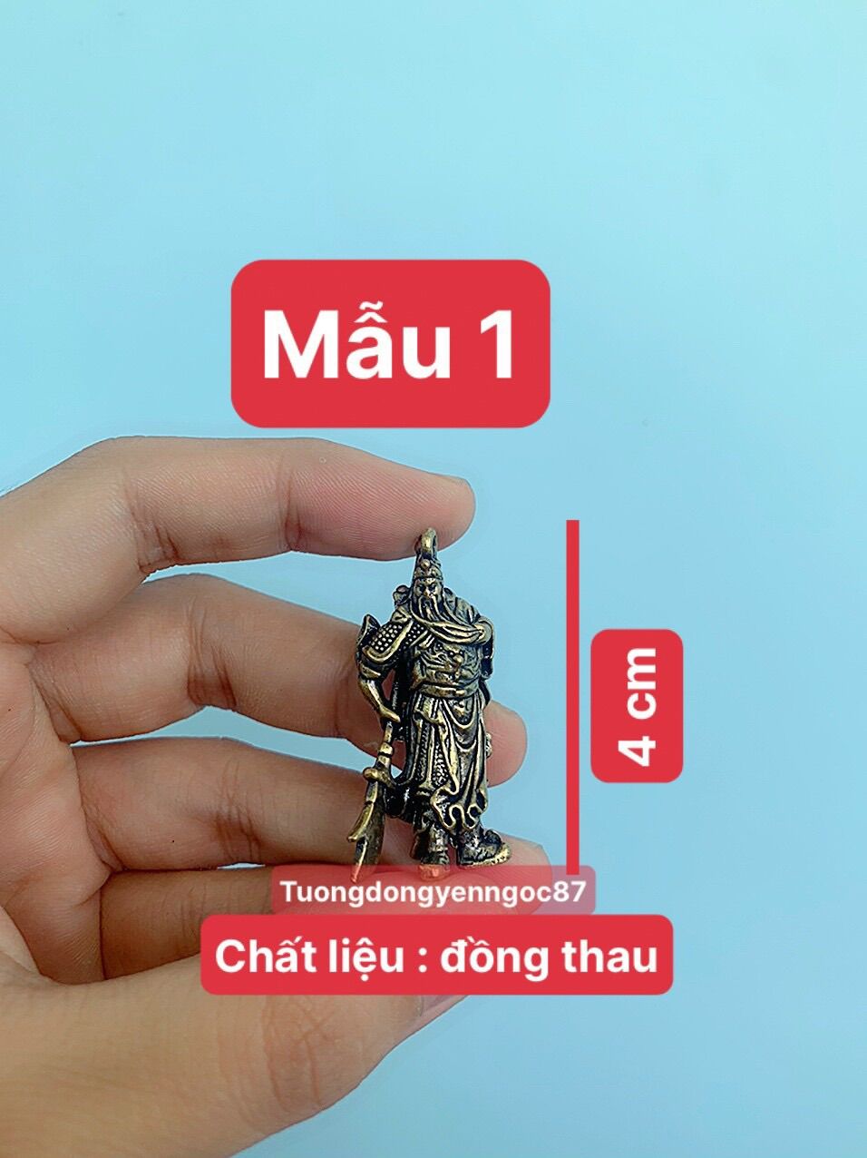 Tượng đồng quan công mini