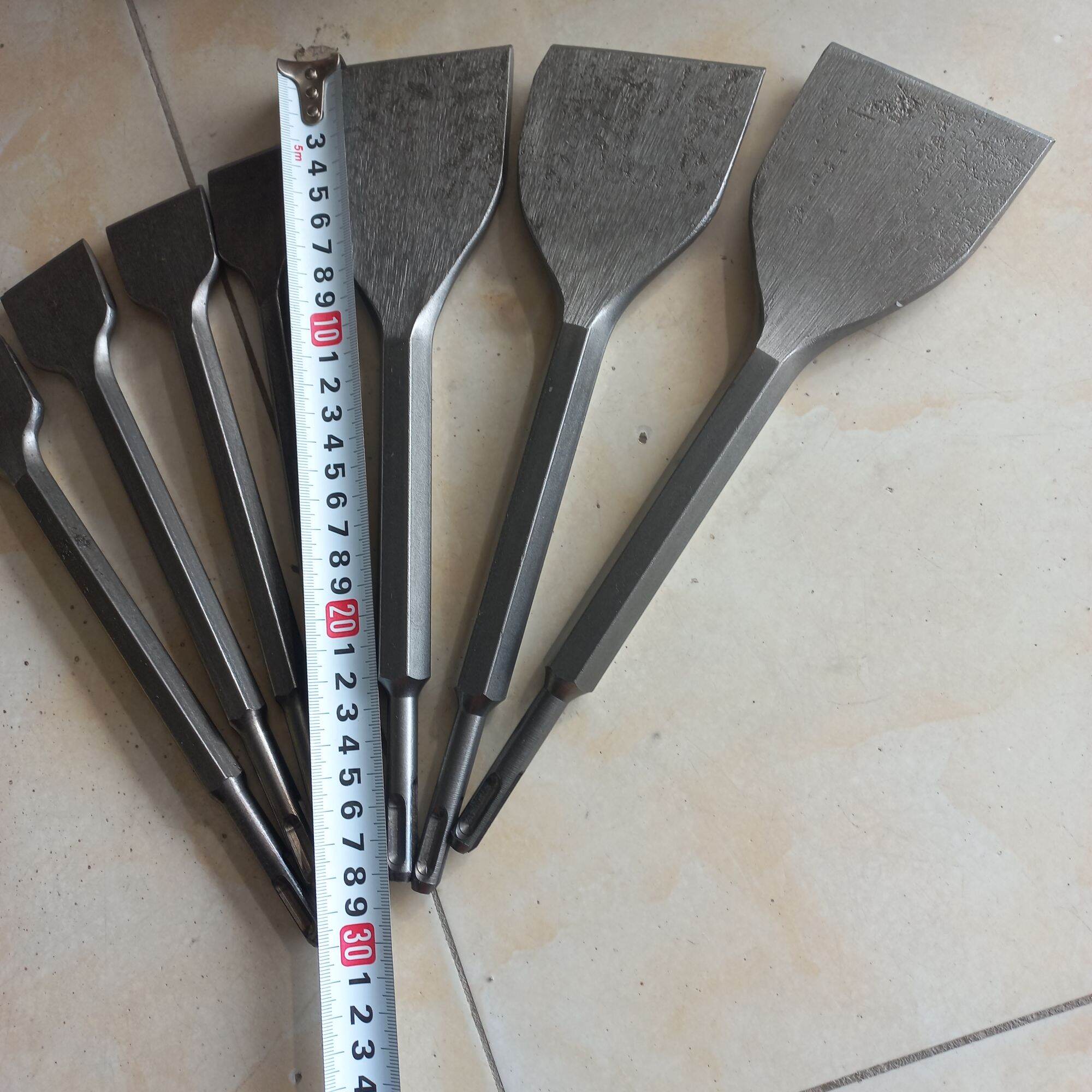 Mũi đục dẹt - Đục sàn, dóc vữa - Đầu cài - Lắp máy khoan