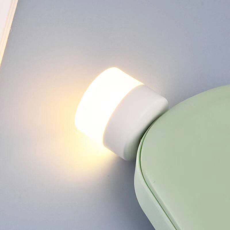 USB ánh sáng ban đêm mini LED ánh sáng ban đêm USB cắm đèn ngân hàng điện sạc USB Đèn Cuốn Sách Nhỏ Vòng đọc sách