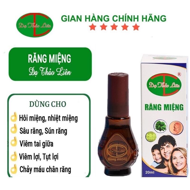 TINH DẦU RĂNG MIỆNG DẠ THẢO LIÊN 20ML (CHÍNH HÃNG 1000%)