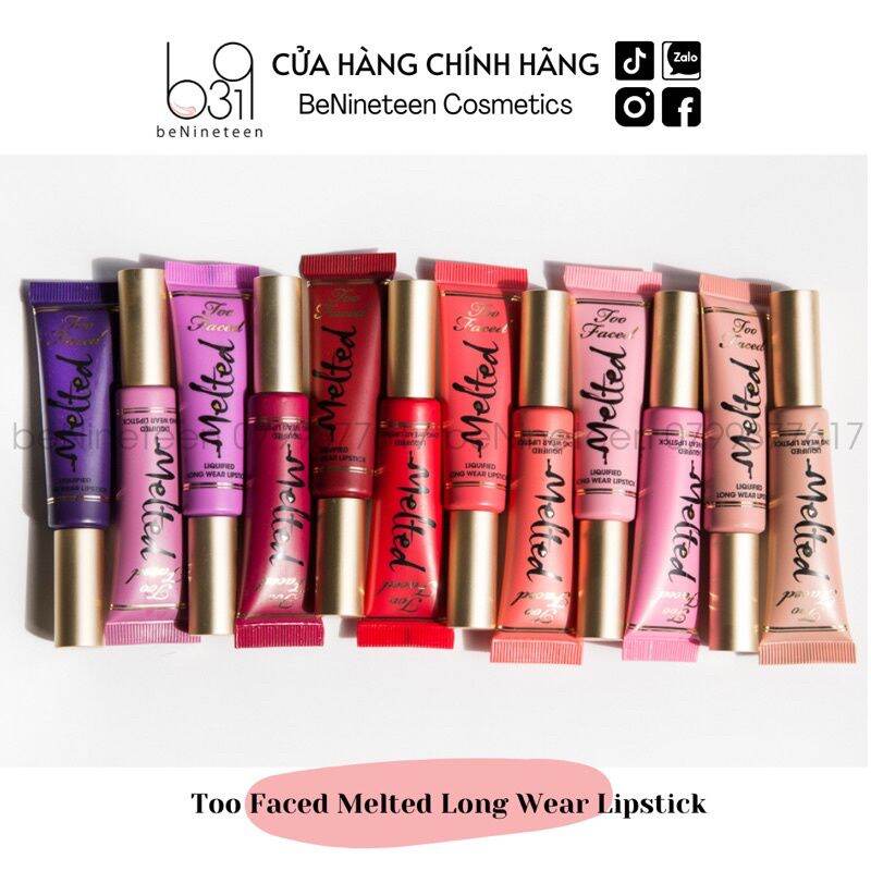[SALE OFF 50%] Son Nước Too Faced Melted Long Wear Lipstick [BeNineteen]