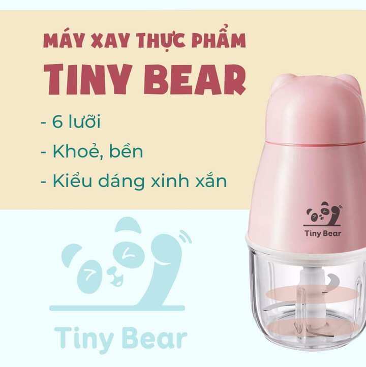 Cối thủy tinh lẻ máy xay tiny bear 0,3l