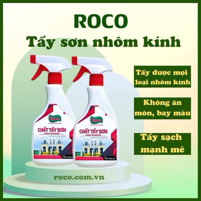 Chất tẩy sơn nhôm kính Zippro 500ml loại bỏ sơ các vết bẩn trong 1 phút siêu tiện lợi.