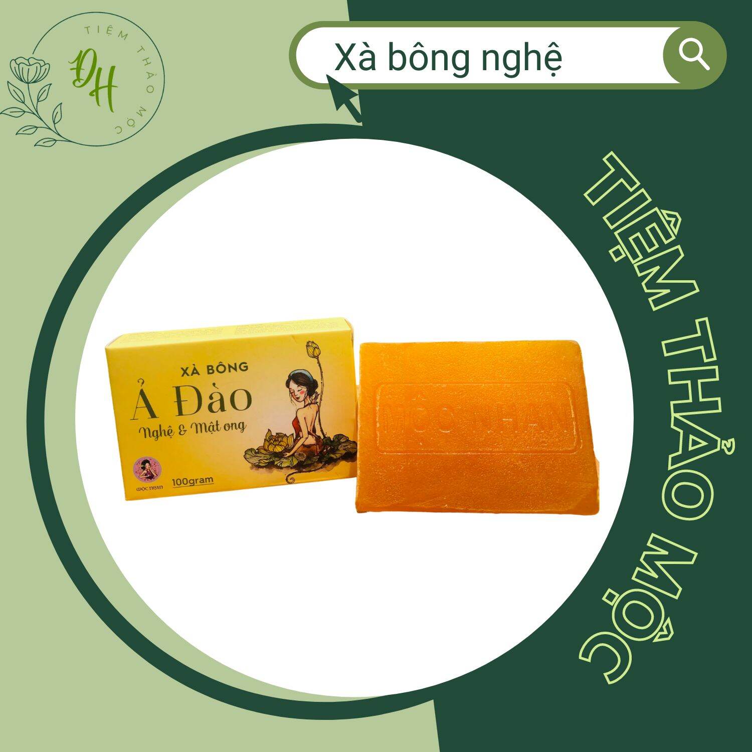 Xà Bông Nghệ Mật Ong Ả Đào Mộc Nhan Natural