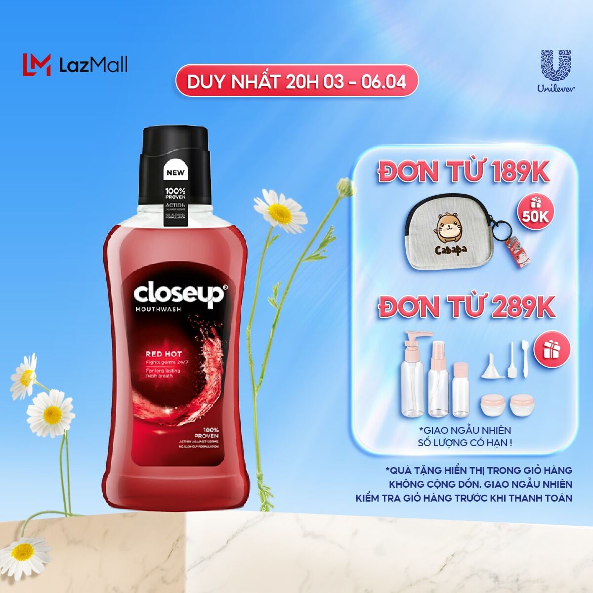 Nước súc miệng CloseUp Red Hot 500ml