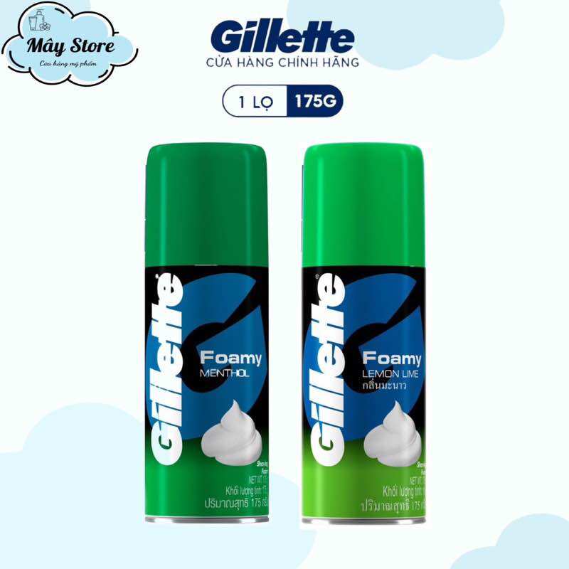 Bọt cạo râu gillette hương chanh, hương bạc hà 175g