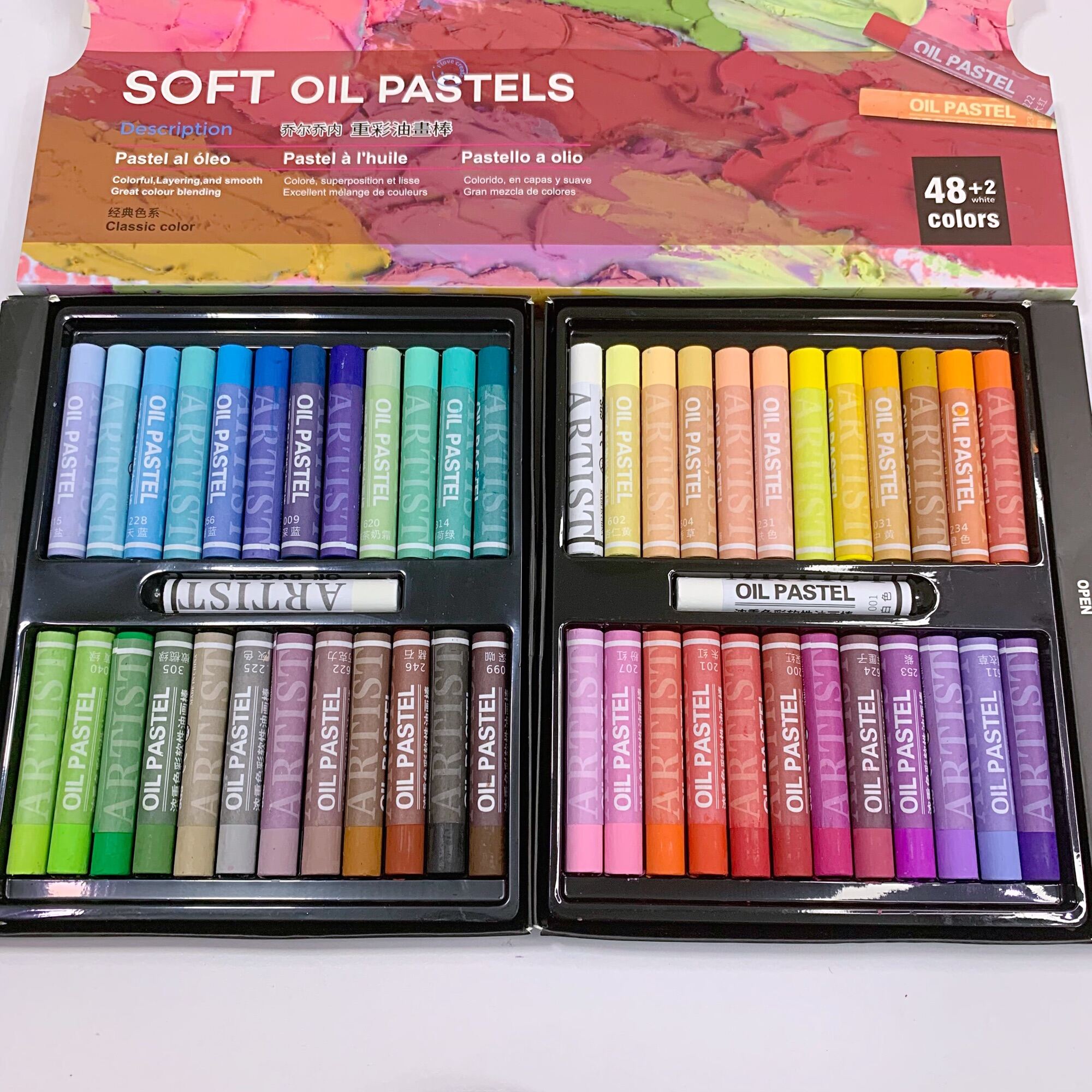 Giorgione Oil Pastel Set 12/24/36/48 Colors Soft Pastels Safe Non