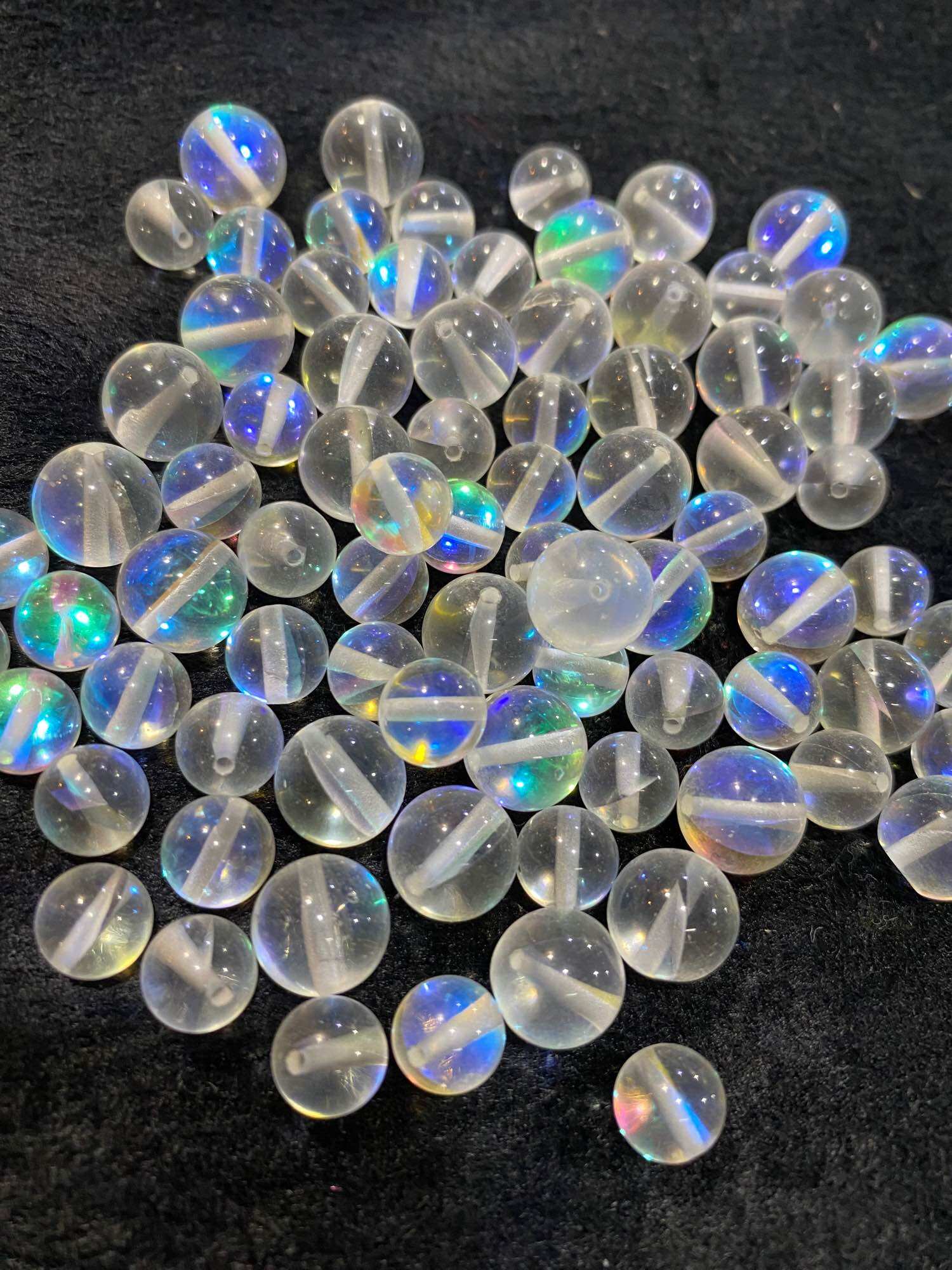 Bán lẻ viên đá mặt trăng Moonstone làm vòng handmade