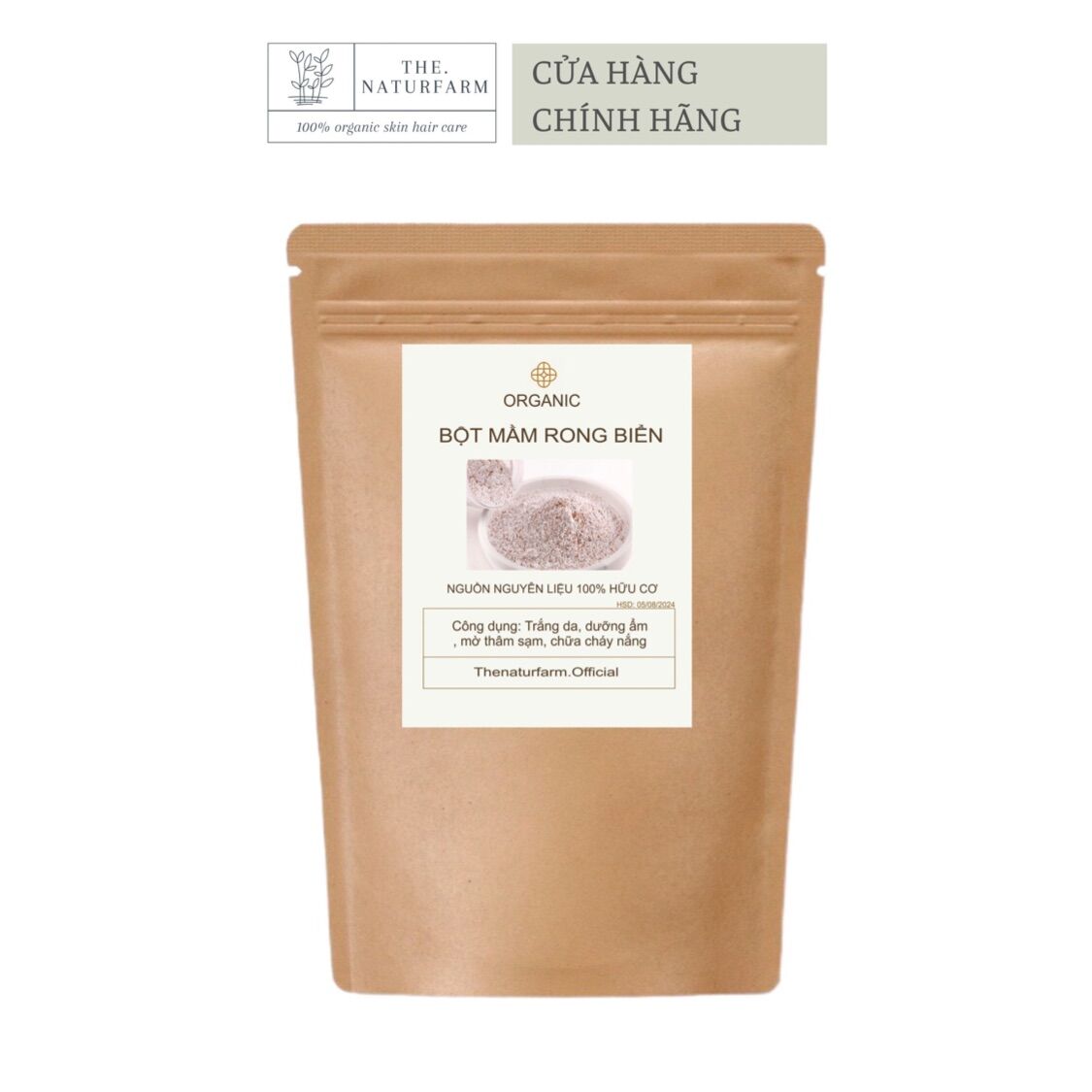 Bột mầm rong biển đắp mặt naturfarm dưỡng ẩm, trắng da, mờ thâm, phục hồi da