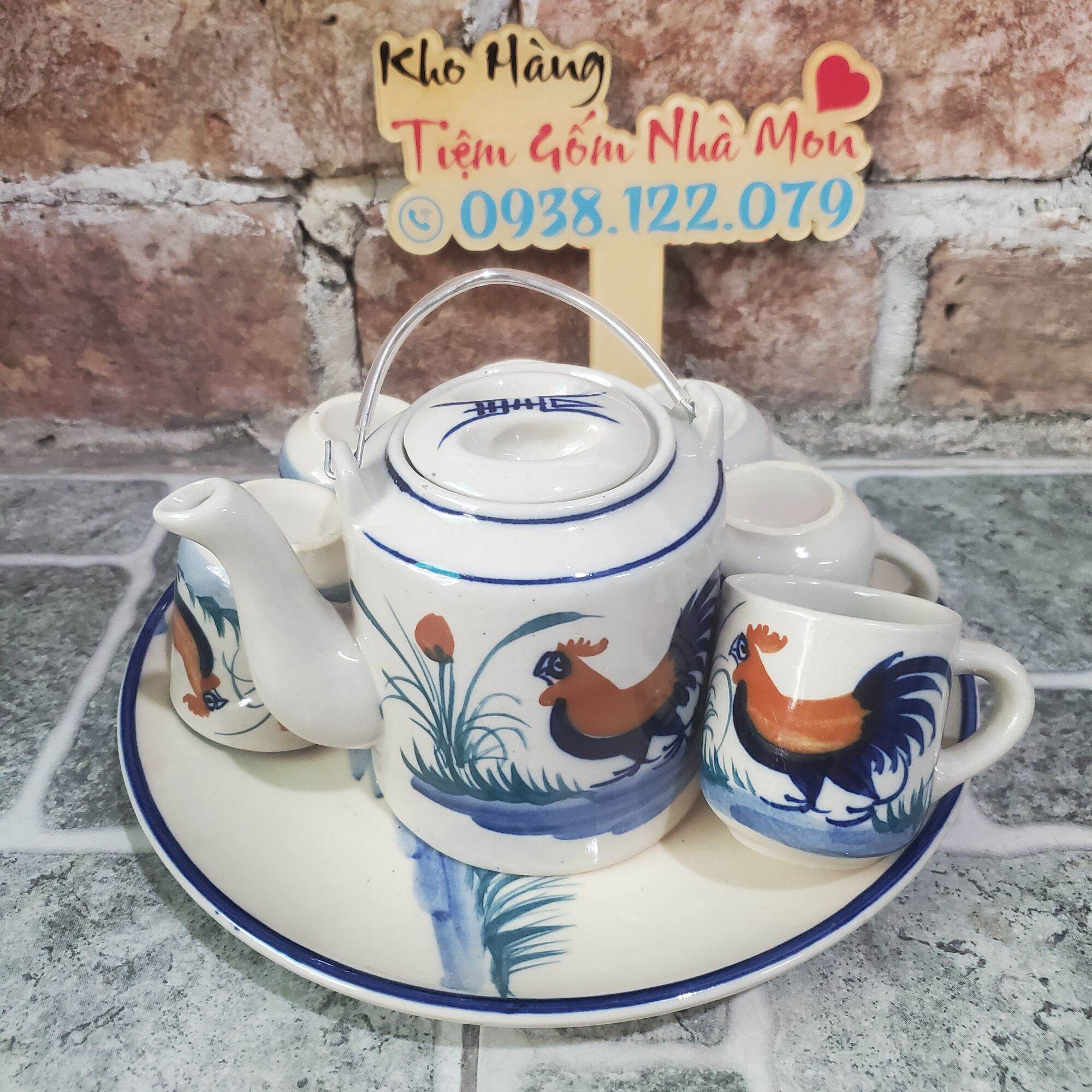 BỘ BÌNH TRÀ CON GÀ 🐓ĐẤT NUNG CAO LANH 100% THỦ CÔNG CAO CẤP