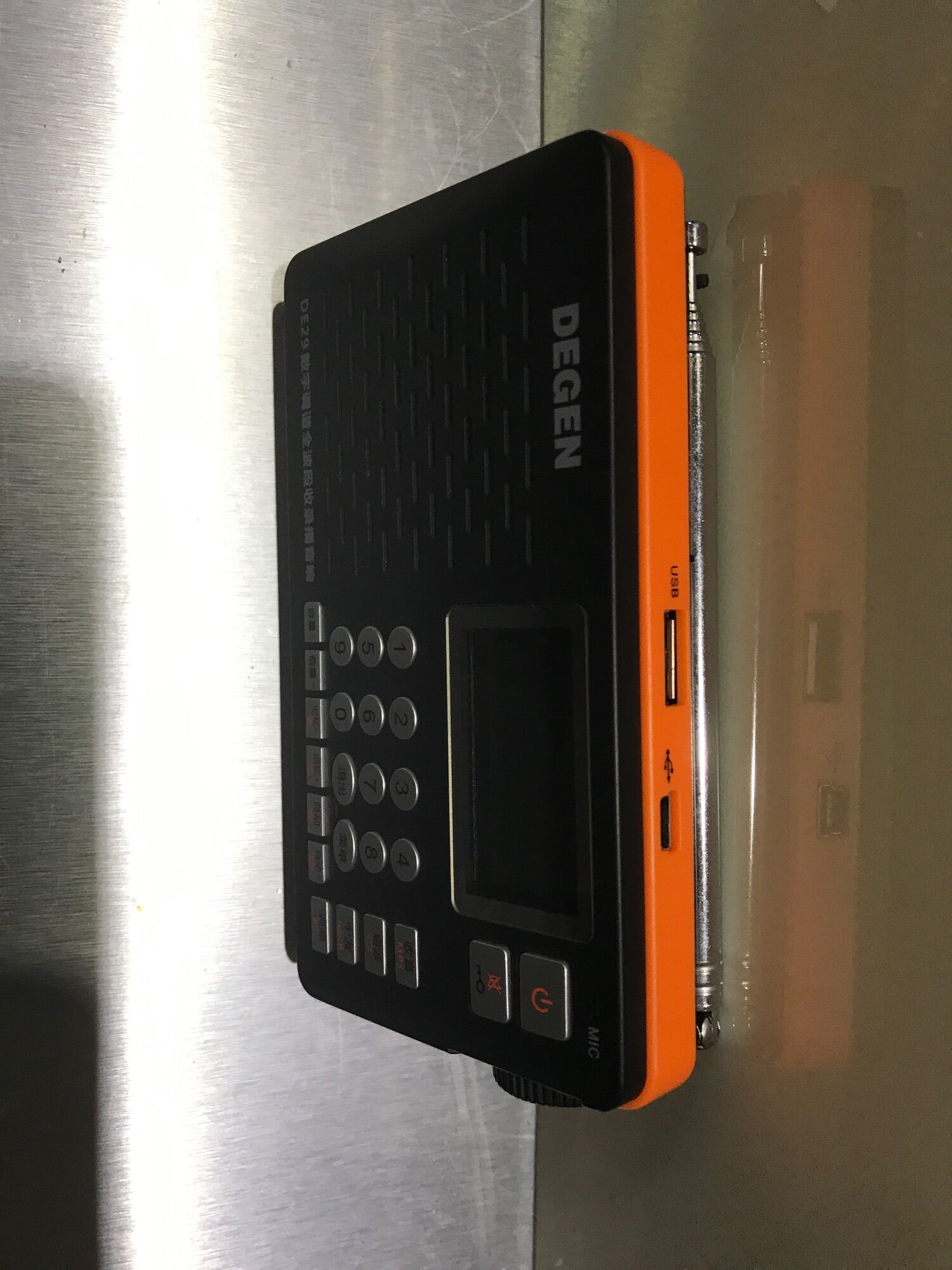 Degen de-29 - radio sóng ngắn toàn dải fm / mw / sw với màn hình lời bài hát mp3, dsp receiver