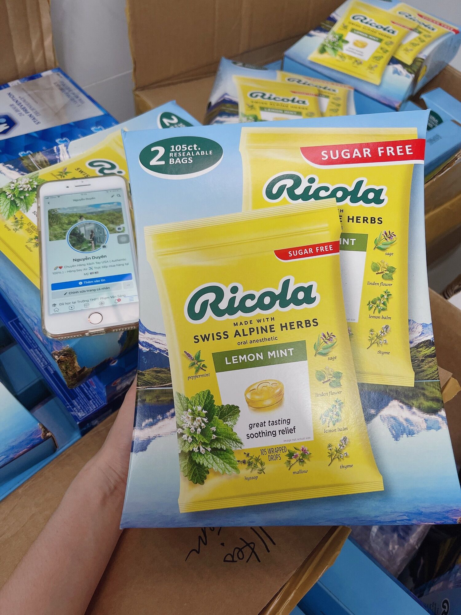 Kẹo ngậm ho Ricola của mỹ