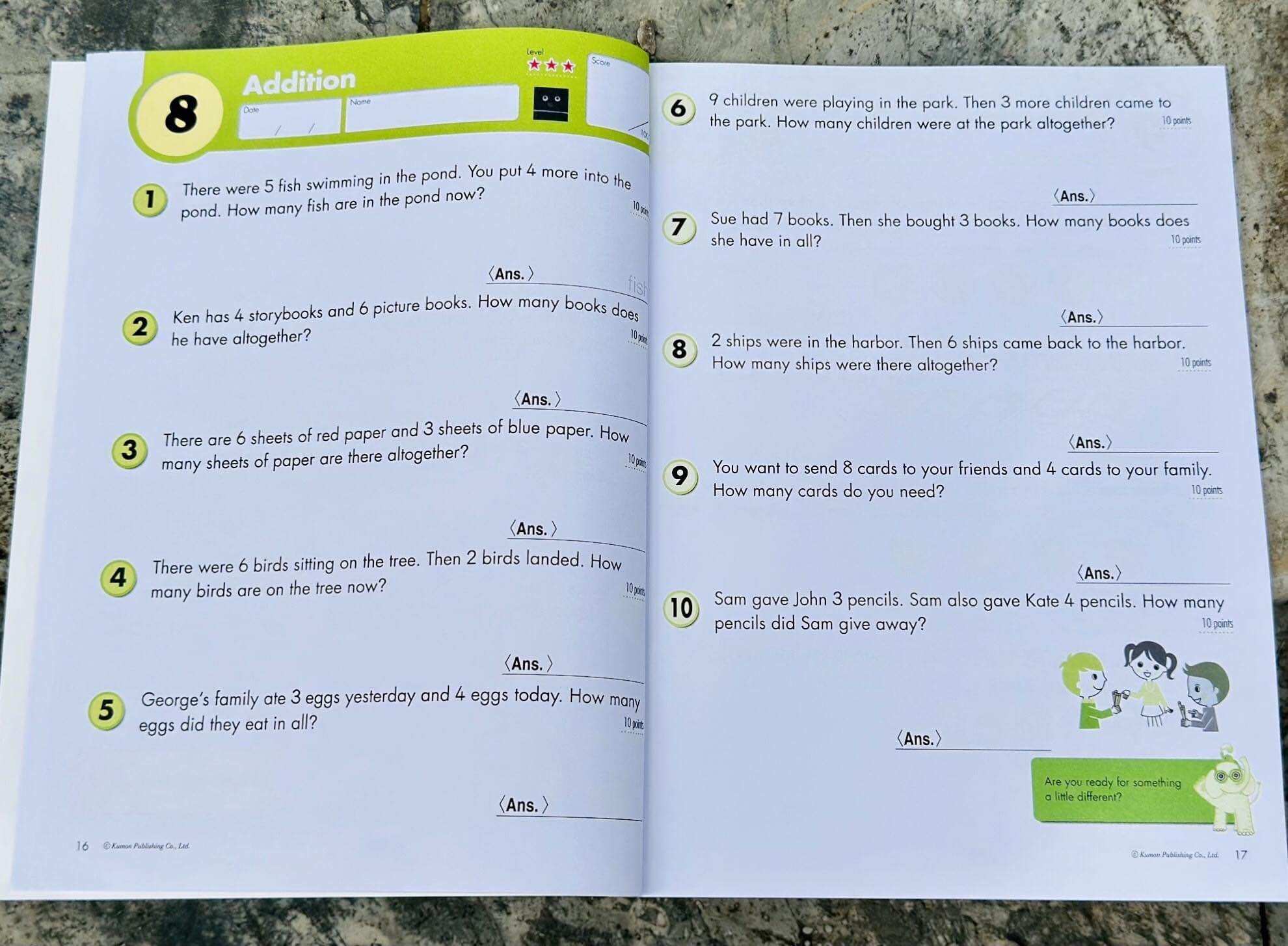 Toán kumon 9 cuốn