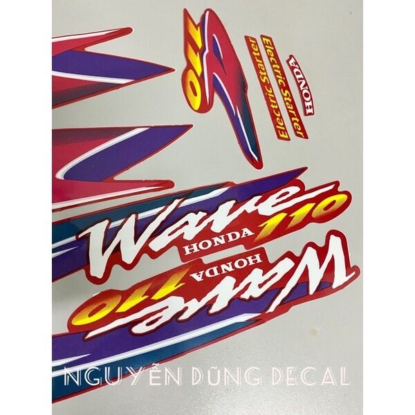 Tem Wave Thái 110 (3 lớp) màu đỏ đời 1999