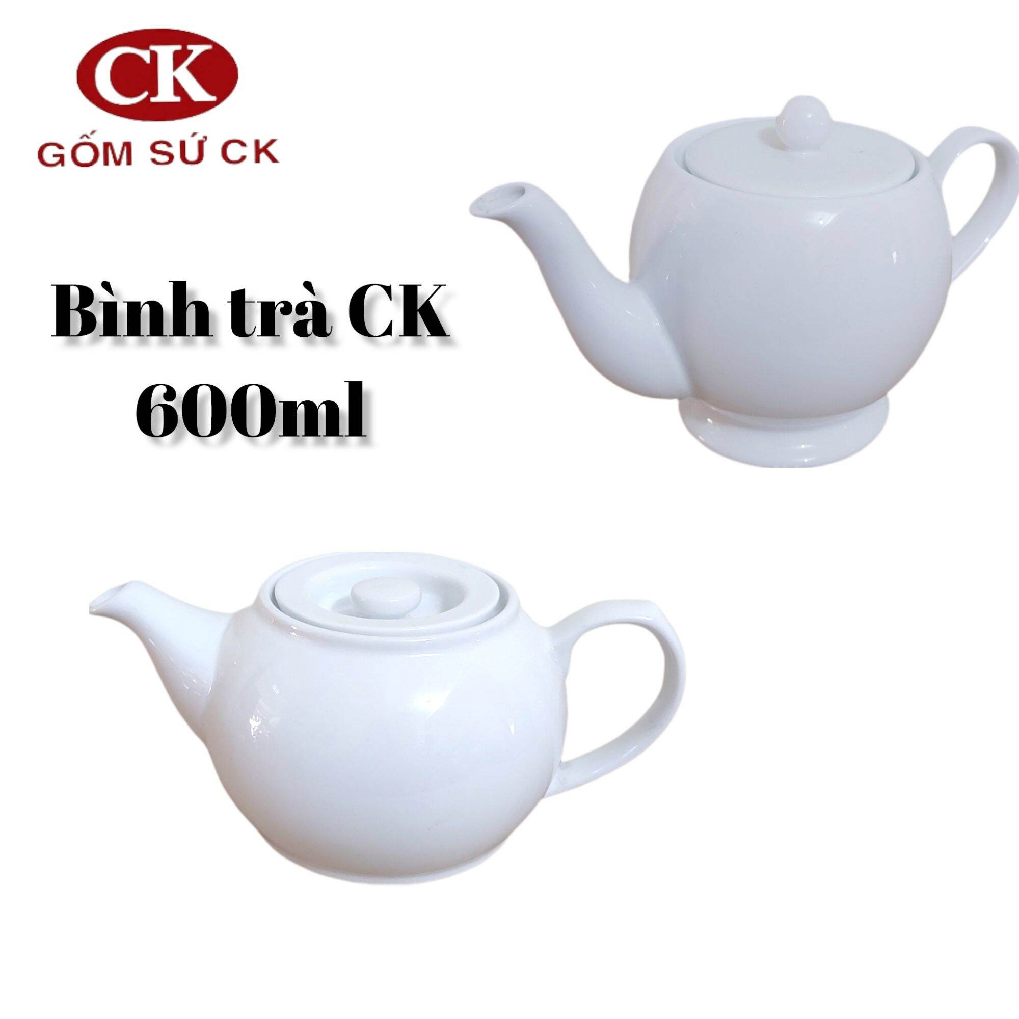 Bình trà gốm sứ CK Việt Nam 600ml