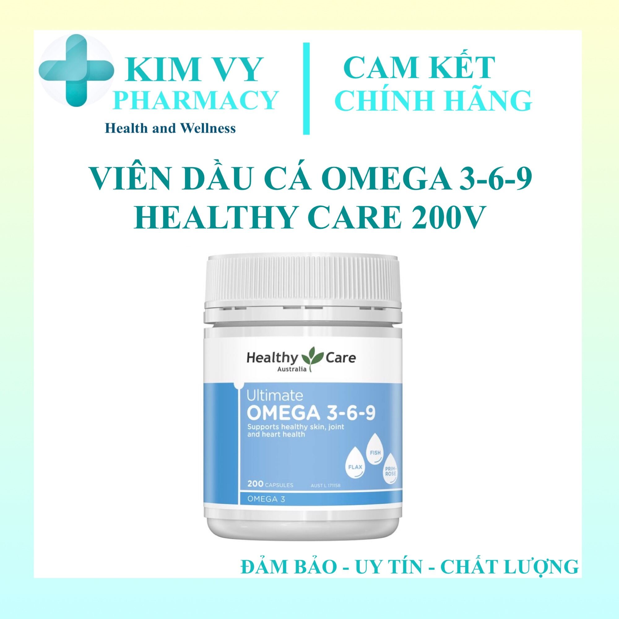 Viên uống hỗ trợ tim mạch, huyết áp healthy care ultimate omega 369 200v - ảnh sản phẩm 1