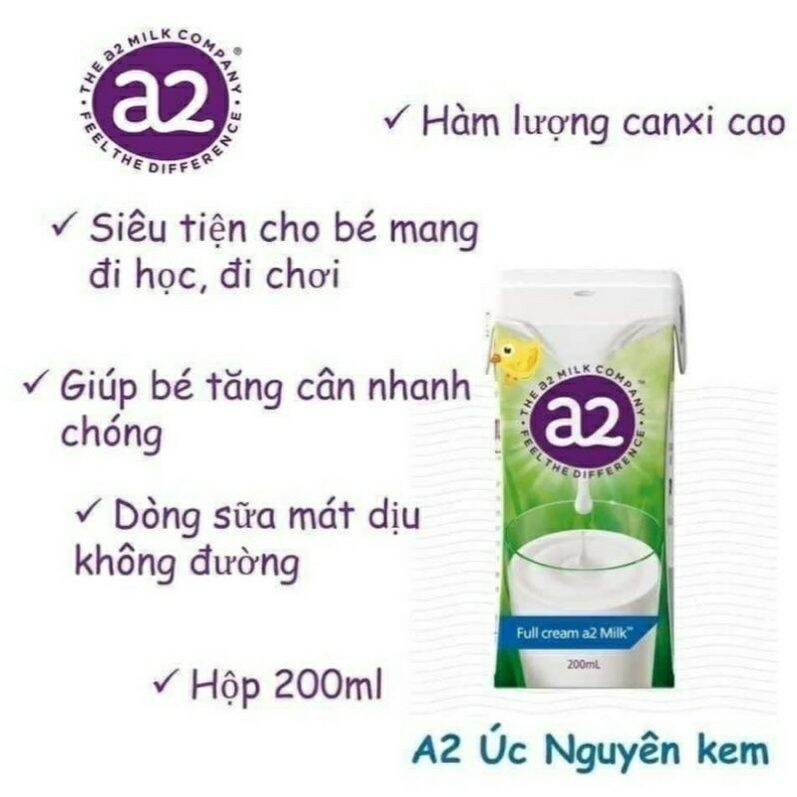 Sữa nước A2 200ml lốc 6 hộp date mới
