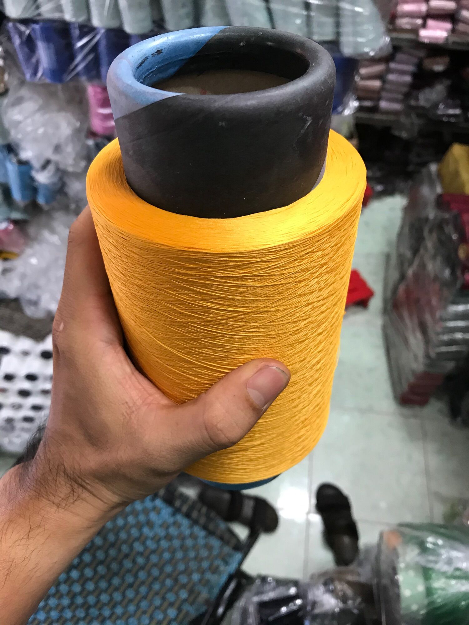 [HCM]Tơ vắt sổ 150D màu vàng đồng