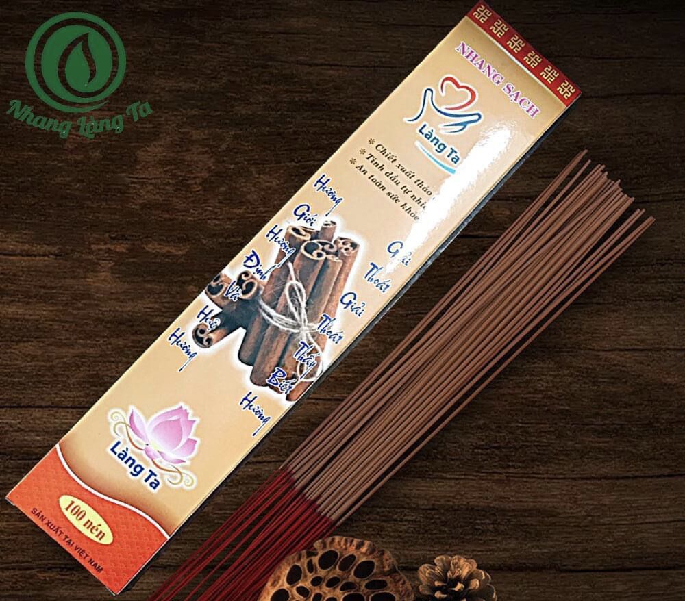 Nhang làng ta quế - phật giáo như ngọc - 100 cây/hộp - nhang sạch làng ta