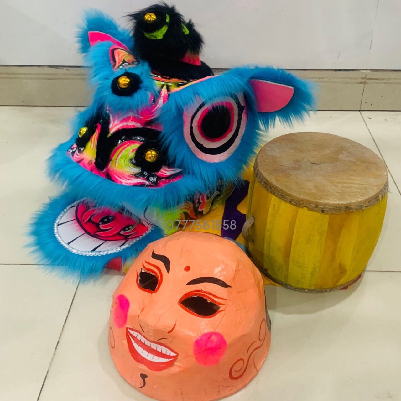 Combo 5 món [Lân +đuôi+trống+ dùi +địa)- 2 đến 6 tuổi