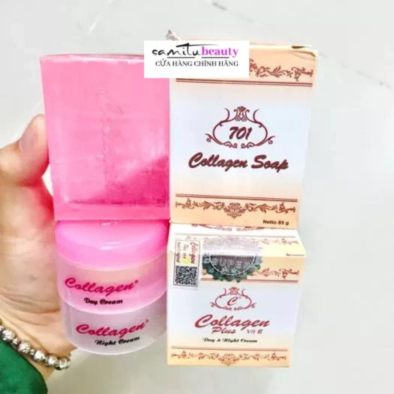 Combo 3 sản phẩm Kem Collagen Plus Vit E + Serum Vite