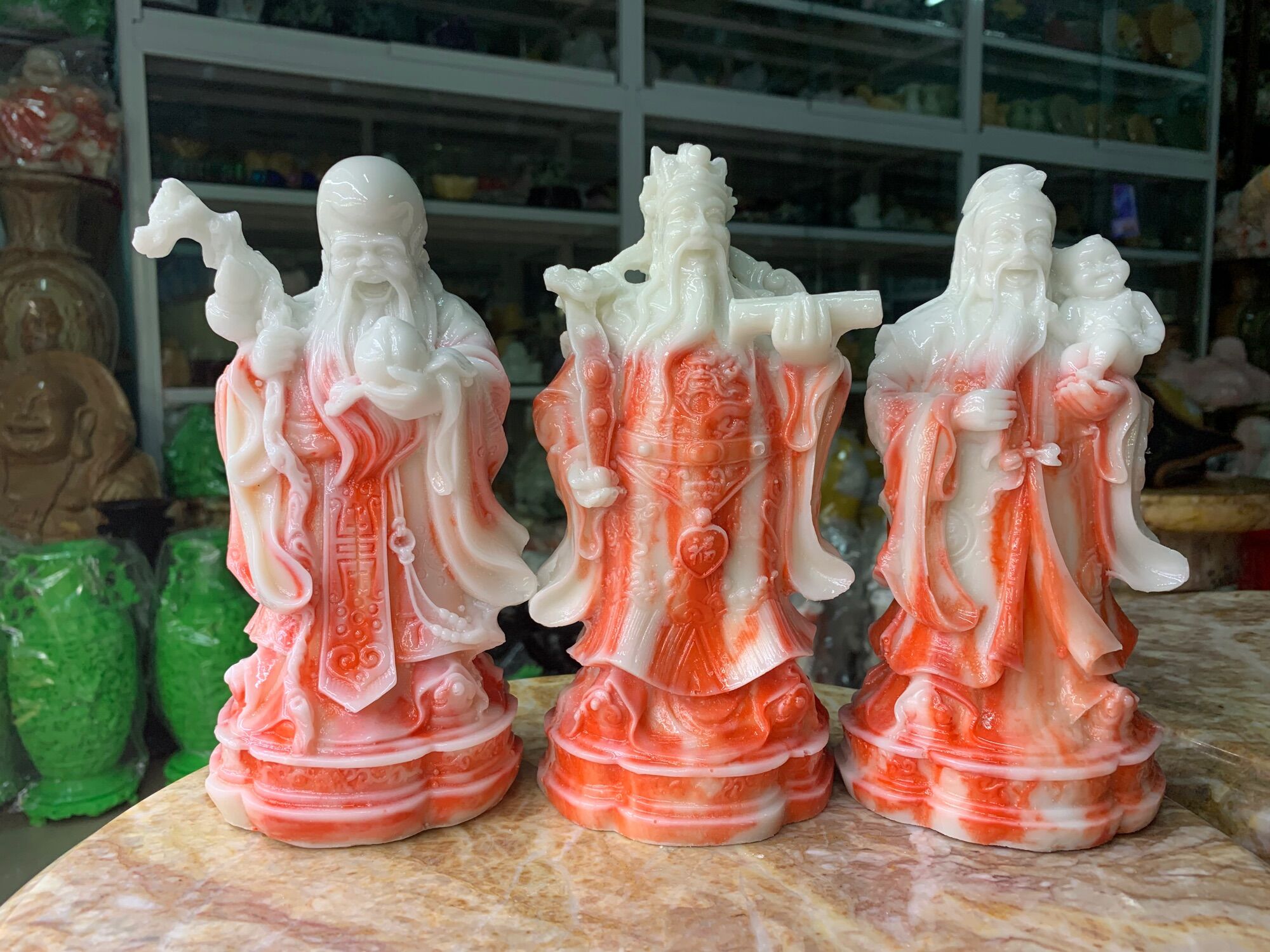 Bộ tam đa đá đúc - cao 20cm