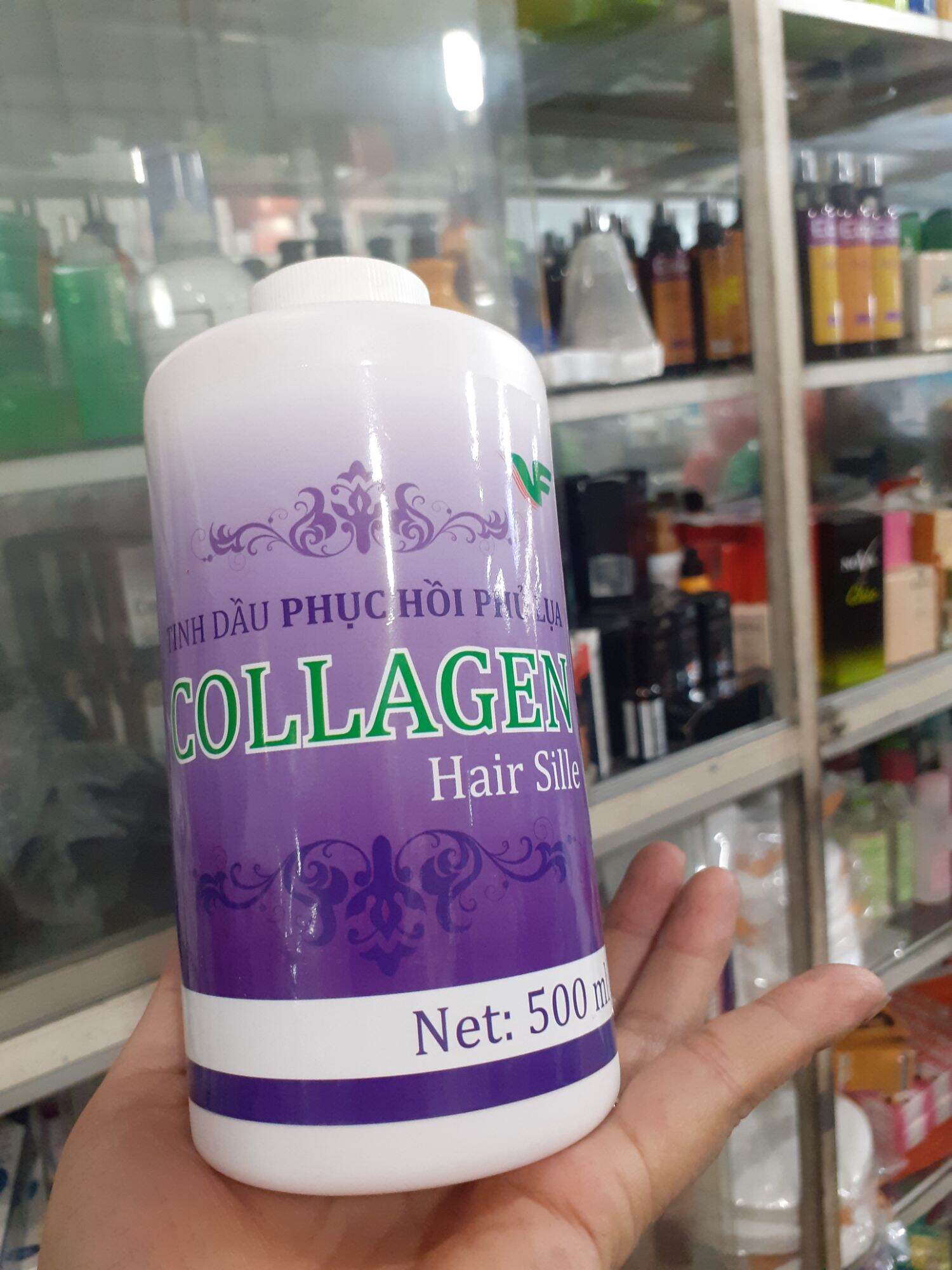 Tnh Dầu Phục Hồi Phủ Lụa COLLAGEN _Hair Sille 500ml