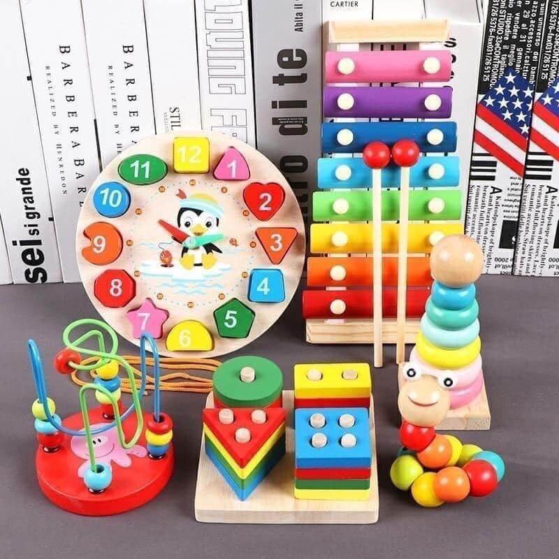 Combo 6 món đồ chơi gỗ