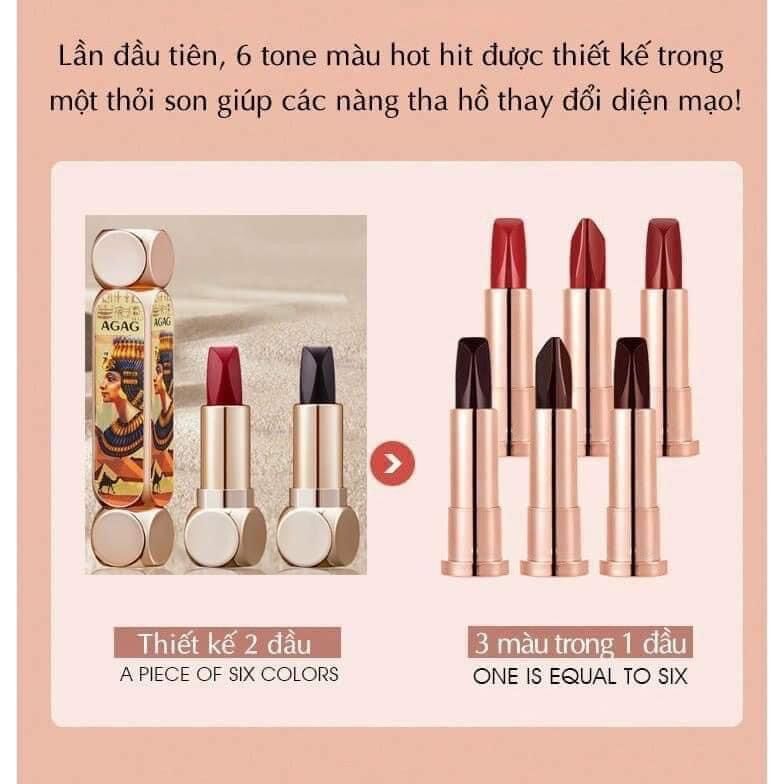 Son AGAG Hot Trend Một Thỏi Son 6 màu