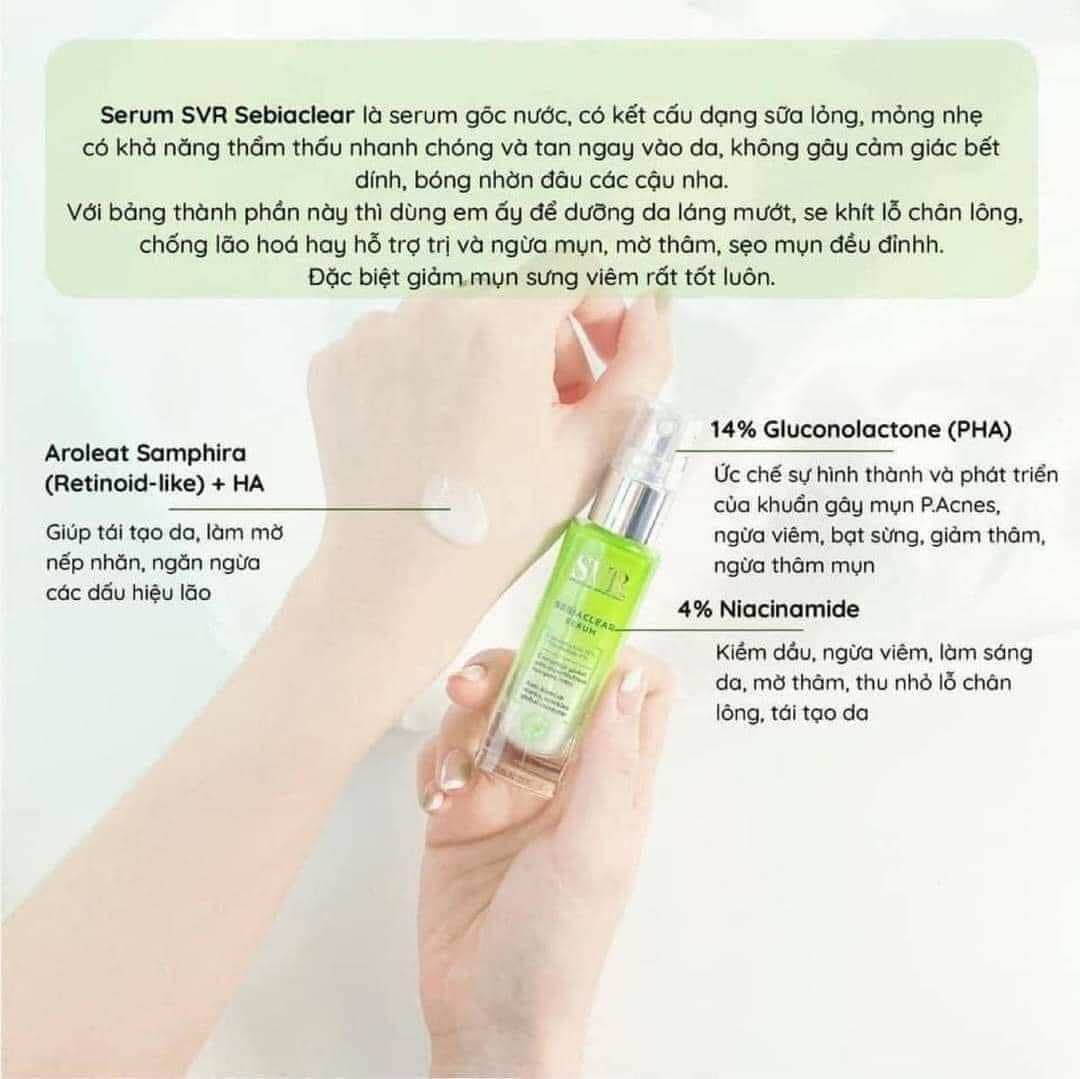 (Tem công ty) Serum mụn SVR giảm mụn mờ thâm