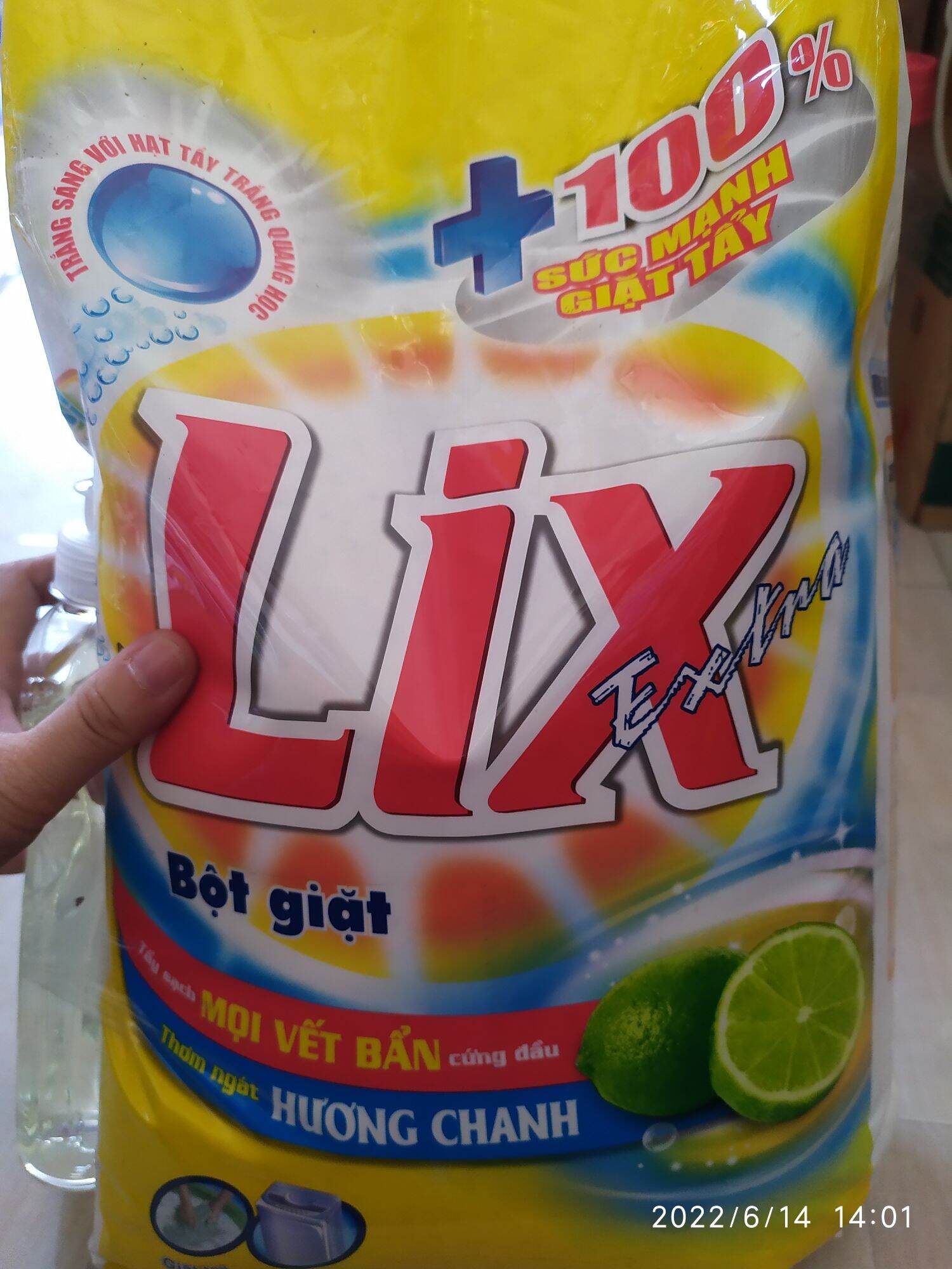 Bột giặt lix 5,5 kg tặng rửa chén 750gam tùy đợt cty quấn kèm
