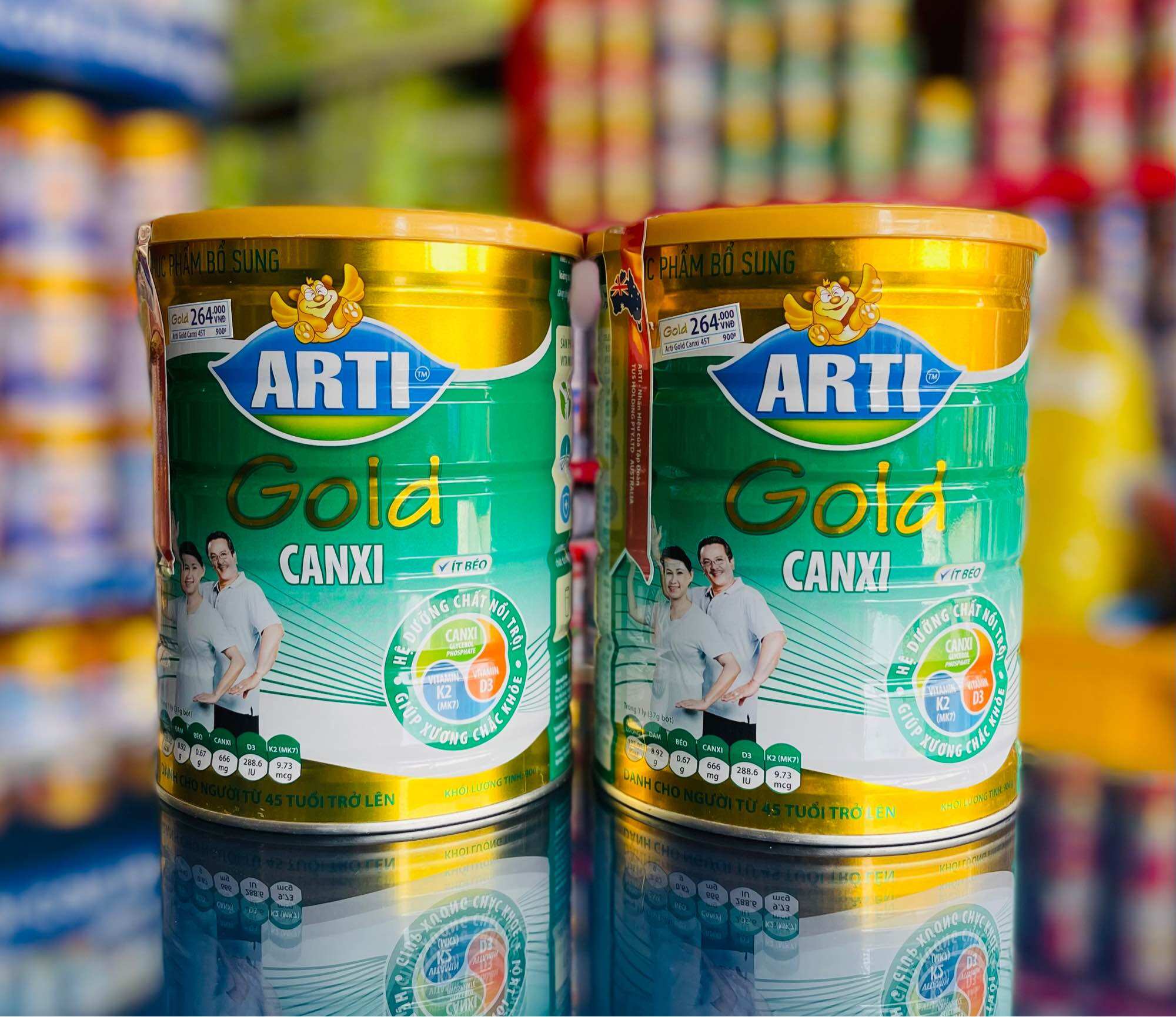 Combo 6 Lon Sữa Arti Gold Canxi 45 (Cam kết chính hãng, Date mới)