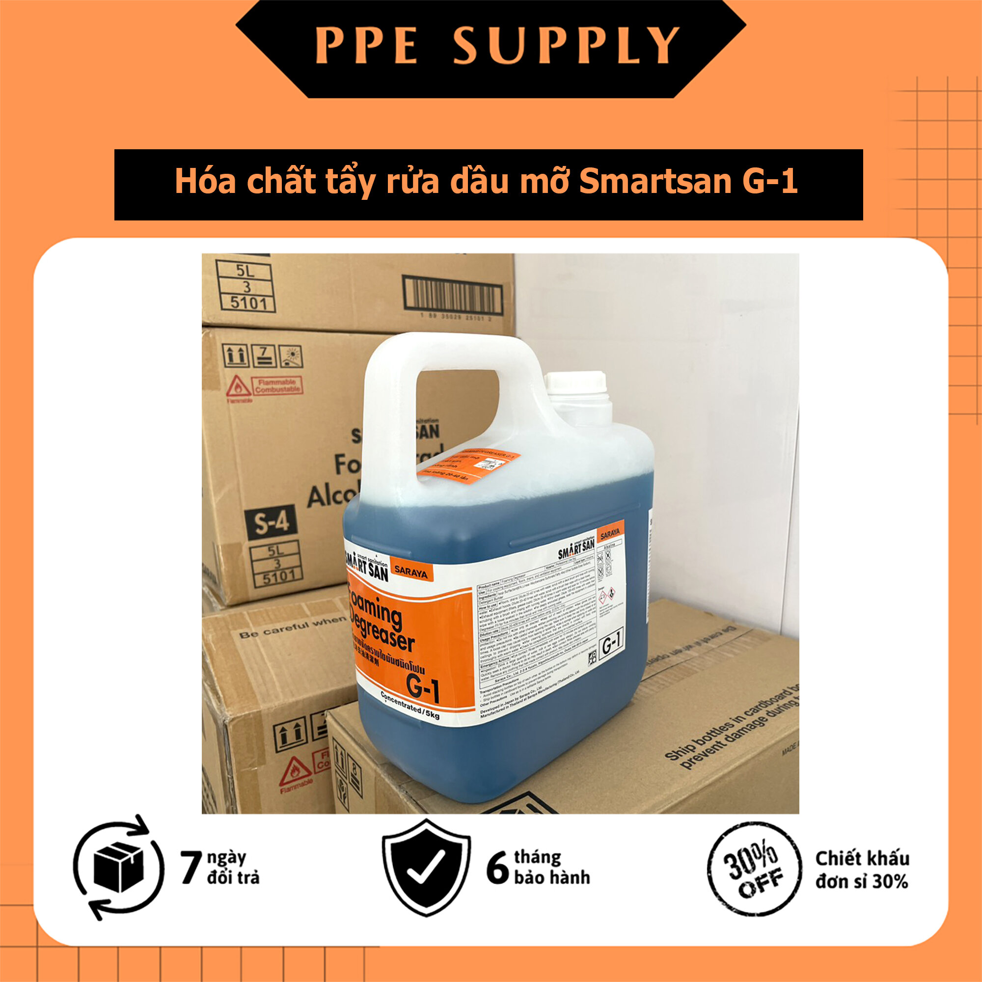 Tẩy dầu mỡ nhà bếp 💖Freeship💖Saraya G1 chuẩn an toàn thực phẩm, tẩy bề mặt bếp nấu, thiết bị chế biến PPESSupply