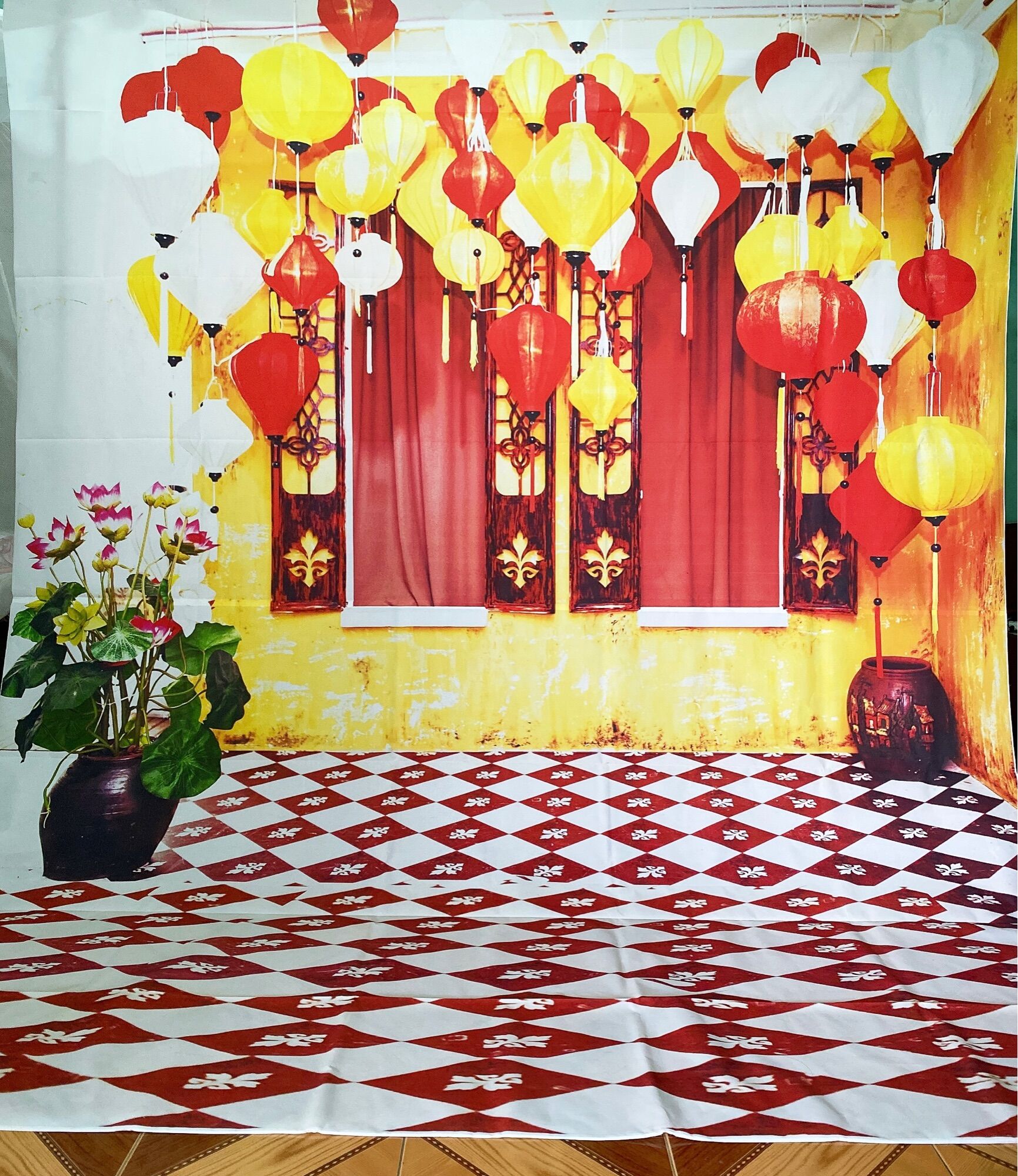 Phông nền chụp ảnh lồng đèn 2m x 2,5m