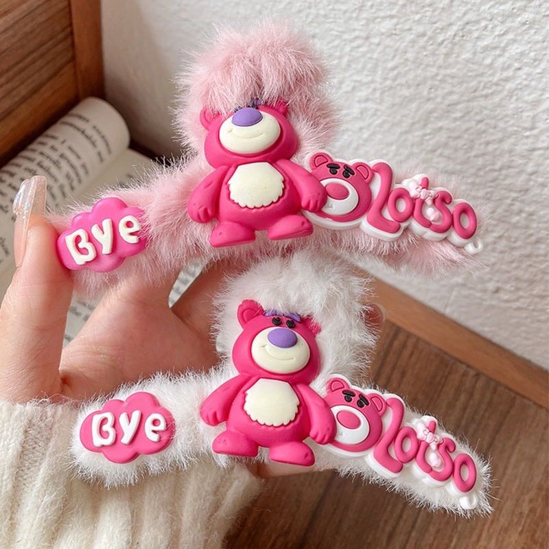 Kẹp tóc lông gấu dâu lotso