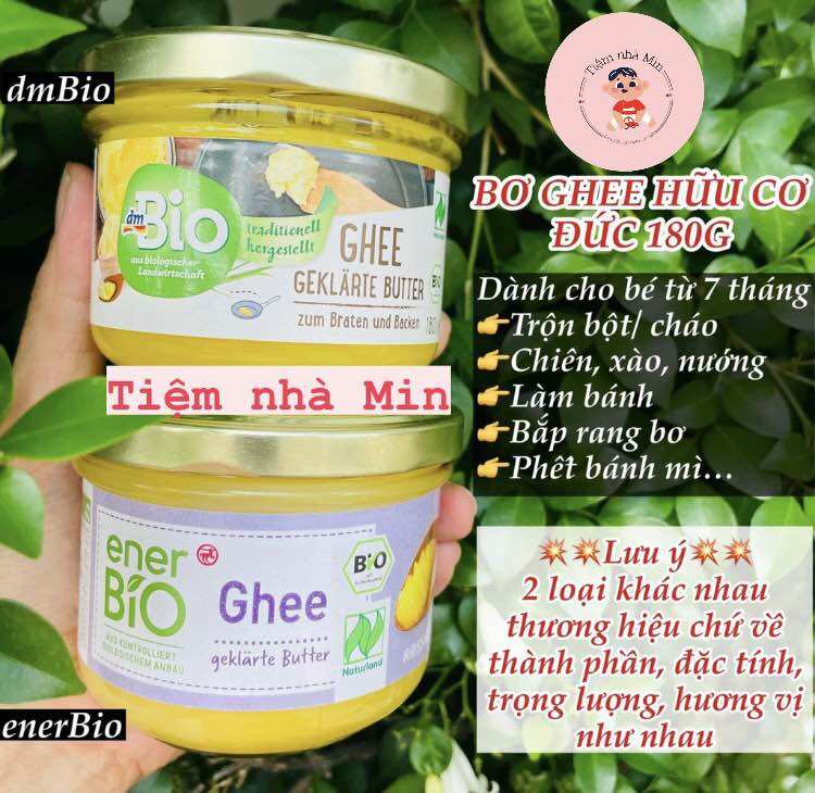 Bơ Ghee hữu cơ Đức dmBio hủ 180g