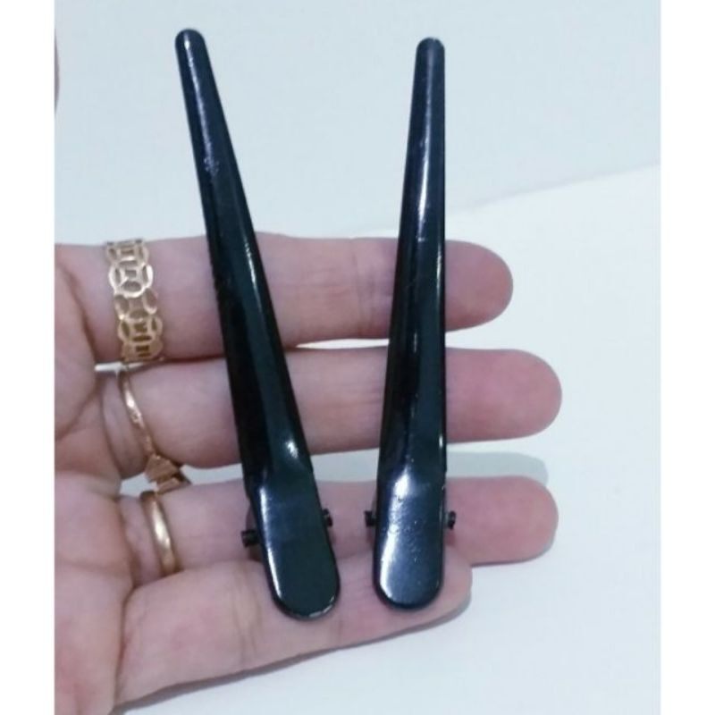 Combo 2 kẹp mỏ vịt kim loại màu đen (6cm/8cm)