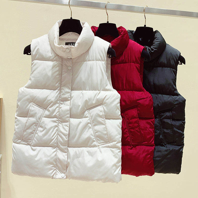 Áo Phao Lông Vũ Mùa Thu Đông Áo Gile Áo Ba Lỗ Áo Phao Mẫu Ngắn Sát Nách Mẫu Mới 20222 Cho Nữ Áo Khoác Gile Rộng Rãi