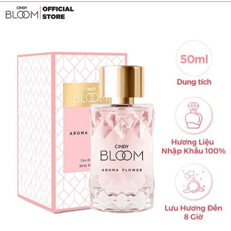 (TẶNG KHĂN ƯỚT 20 TỜ) (4 MÙI) Nước hoa Cindy Bloom dành cho nữ 50ml