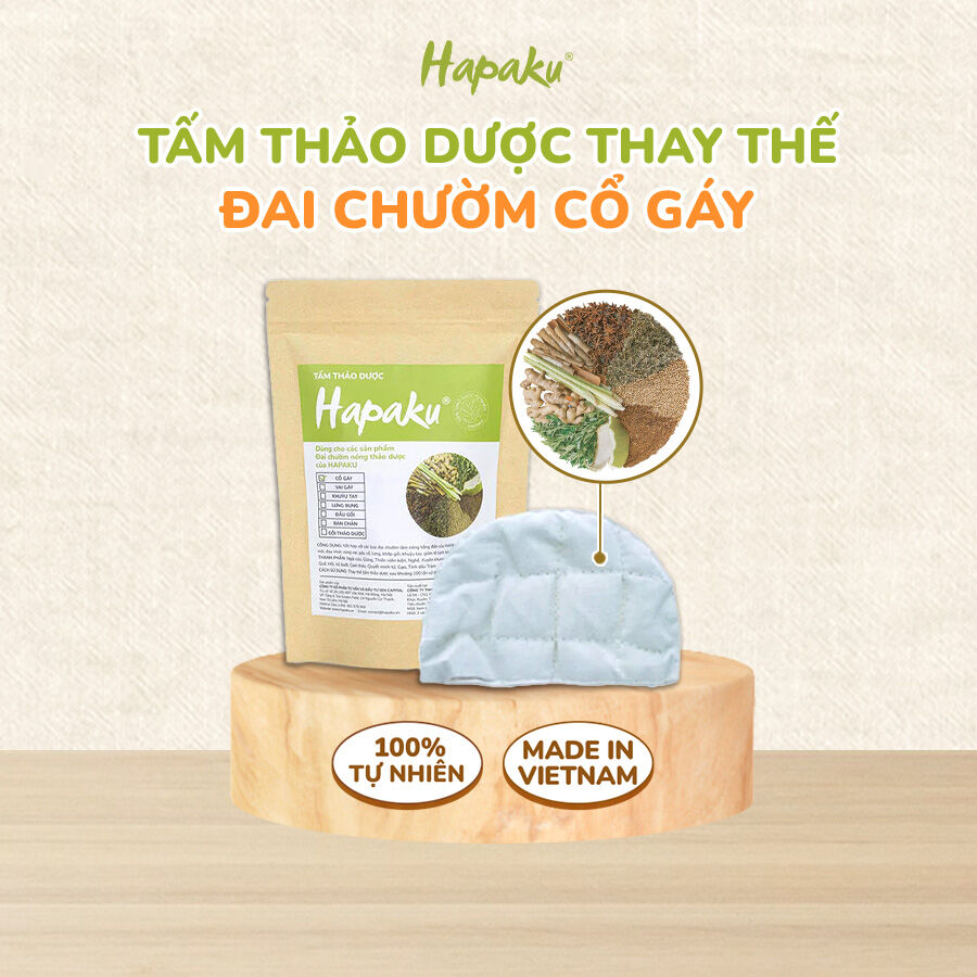 MUA KÈM Tấm thảo dược cho Đai chườm cổ, gáy Hapaku Làm nóng bằng điện