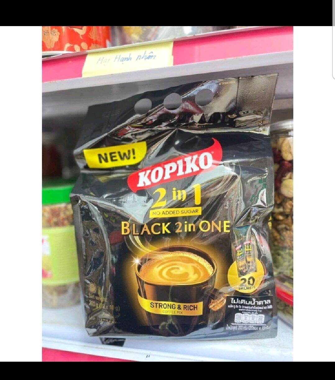 Cà Phê Hòa Tan Black Kopiko 2in1 - Cà Phê Đen 20 gói