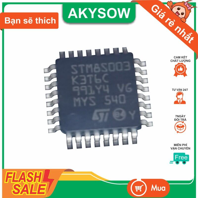 Chíp vi điều khiển stm8s003k3t6c 32 chân thay thế stm8s003f3p6 20 chân