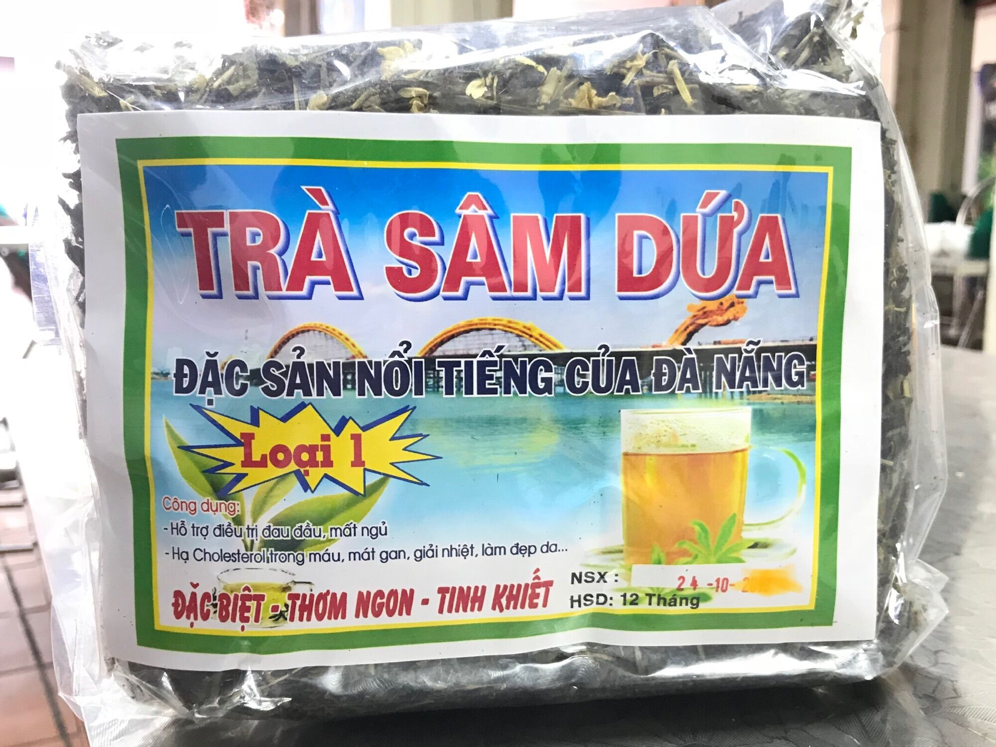 Trà sâm dứa thơm ngon mát gan giải độc gói 500g đặc sản đà nẵng
